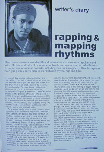 Phoenix James in the Press for Performance Poetry & Spoken Word 2001