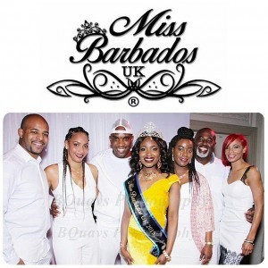 Phoenix James with Winner Victoria Small and the other Judges at Miss Barbados UK
