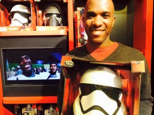 Actor Phoenix James at the Disney Toy store for Force Friday. Star Wars Episode VII - The Force Awakens