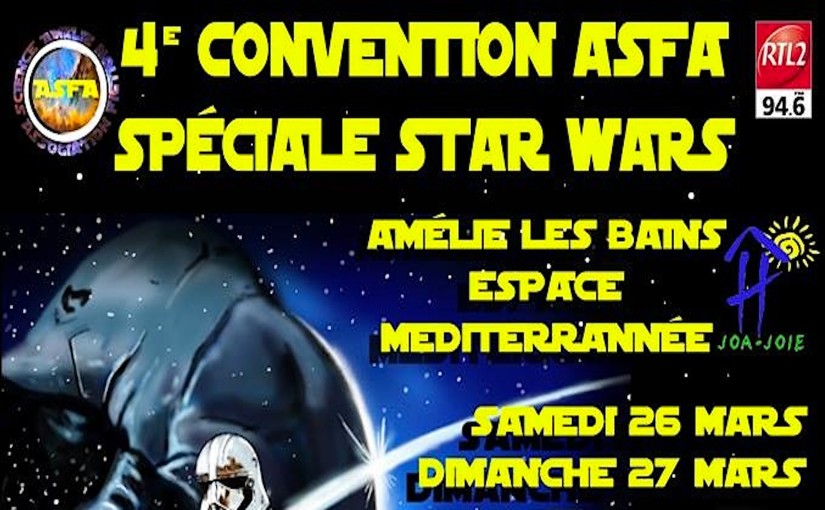 Phoenix James at Convention ASFA Spéciale Star Wars in Amélie les bains, South of France with Garrick Hagon, Stephen Calcutt, Ken Colley