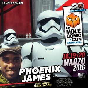 Phoenix James - First Order Stormtrooper Actors - Star Wars - The Force Awakens - La Mole Comic Con - Mexico World Trade Center
