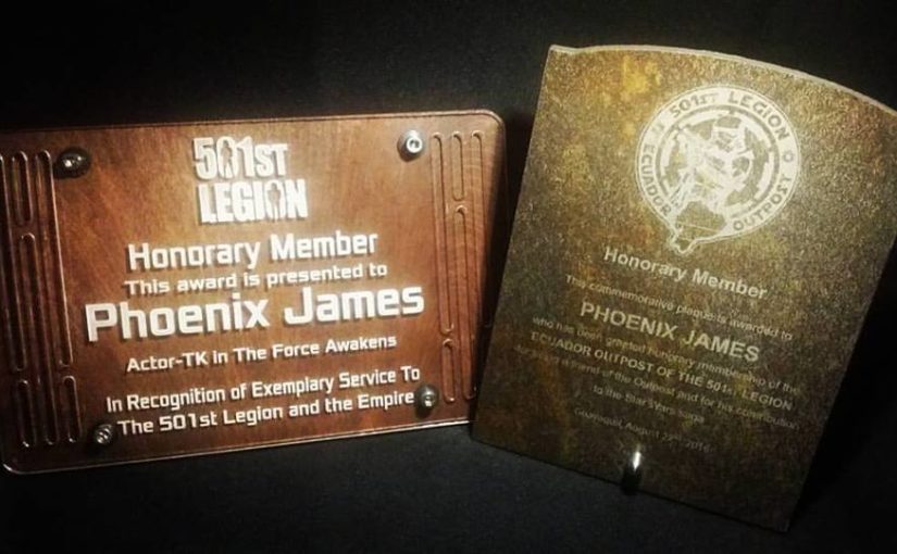 Phoenix James – Honorary Member of the worldwide 501st Legion