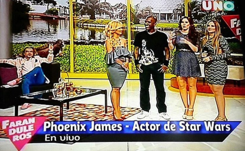 Phoenix James Live on Faranduleros showbiz and entertainment television show on Channel ONE Ecuador