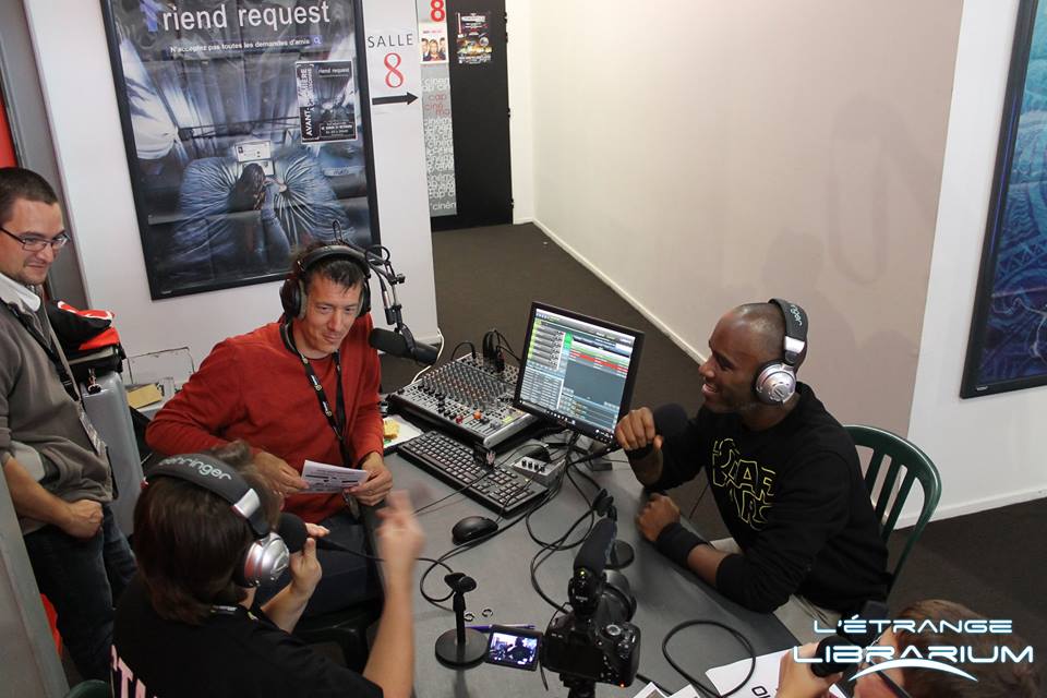 Phoenix James Live Radio Interview for LRDTV - La Radio De Tes Vacances during Cinespace launch event at Cap'Cinema in Carcassonne