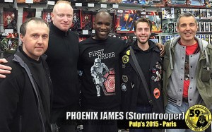 Phoenix James - Star Wars First Order Stormtrooper Actors at Pulps Toys in Paris Episode 7 8 9 VII VIII IX