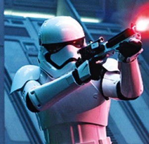 Phoenix James-Star-Wars-First-Order-Stormtrooper-Actor-Shooting-Blaster-Rifle