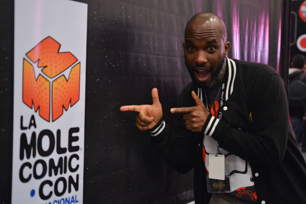Phoenix James - Star Wars First Order Stromtrooper Actor at La Mole Comic Con in Mexico - Photo by Marianne Perez Mooren 0