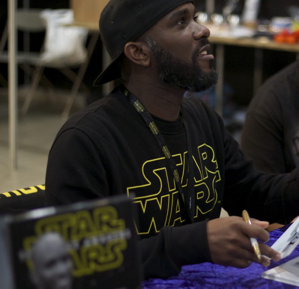 Stormtrooper Actor Phoenix James at Star Wars autograph signing event at Jaarbeurs in Utrecht - The Netherlands - Photo by Rosalee Avalon